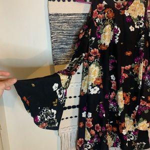 Floral cut shoulder dress